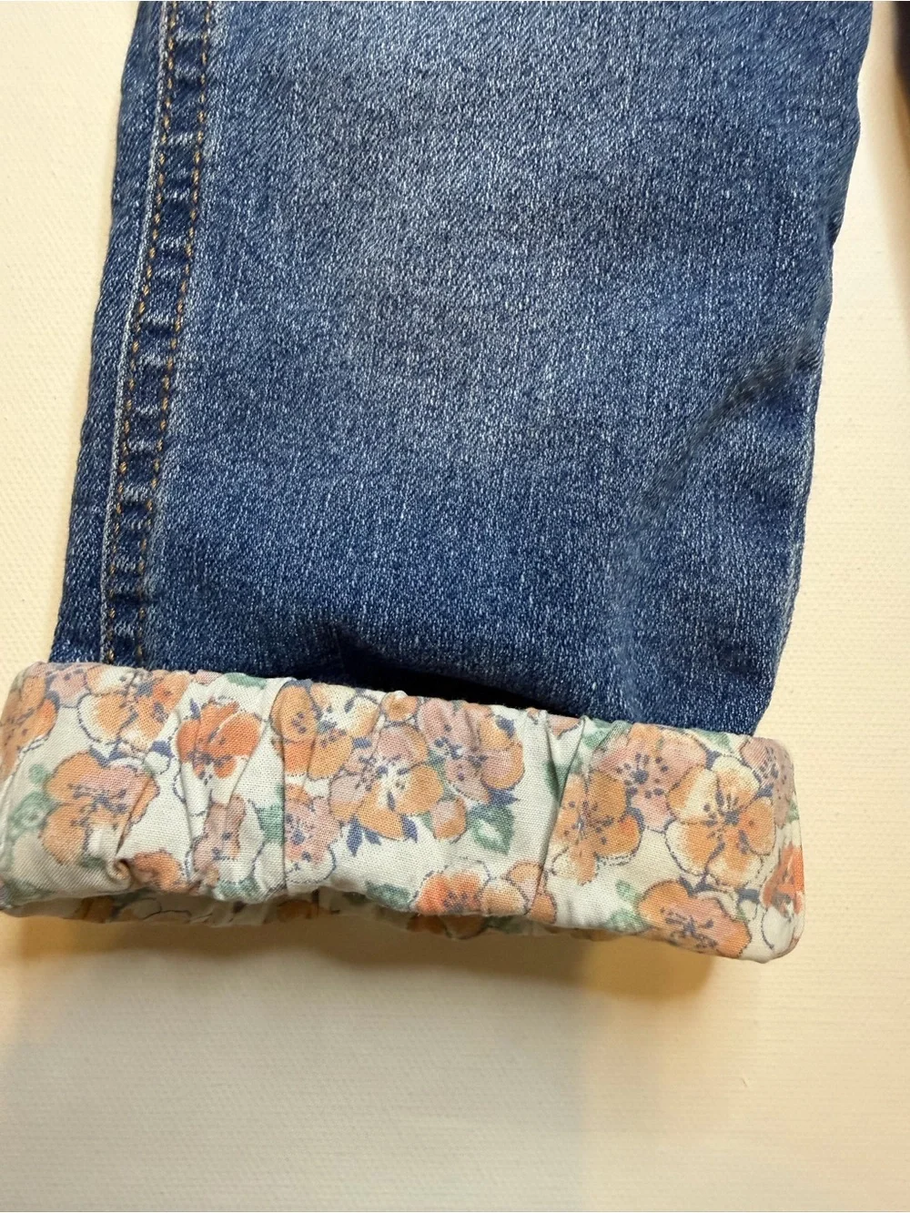 OshKosh B'gosh Light Blue Denim Overalls with Tan Stitching